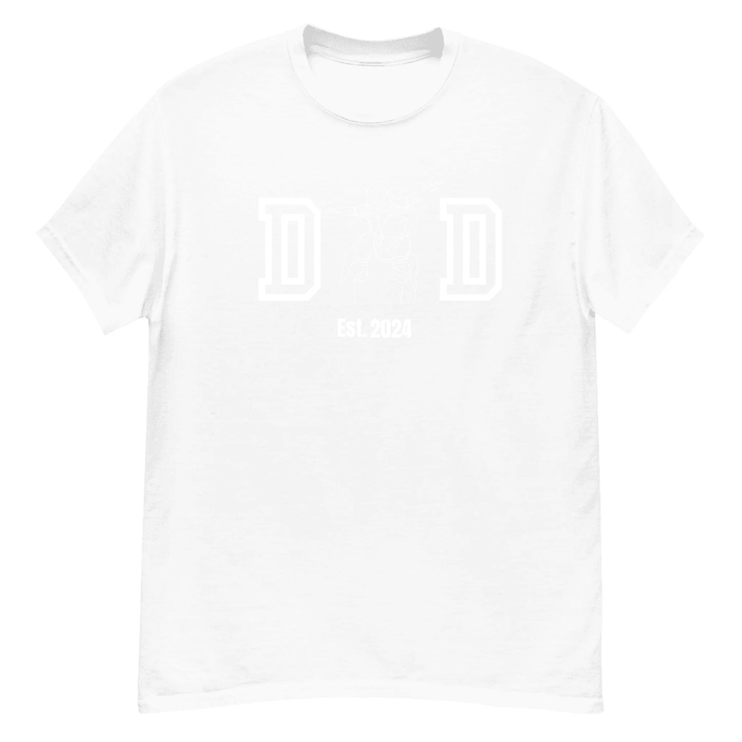 Personalized Dad Line Art Gift – Custom Year T-Shirt or Hoodie for Fathers