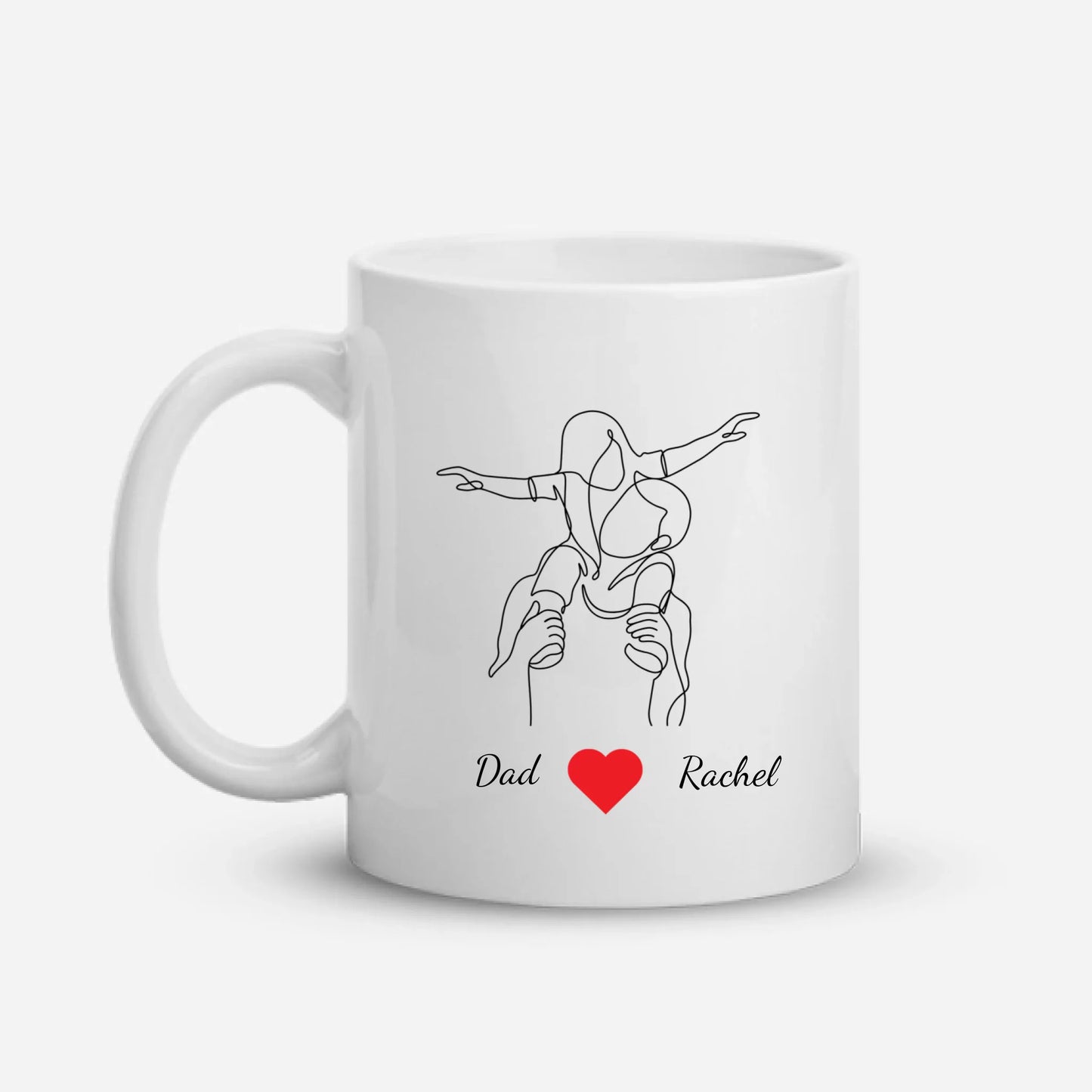 Personalized Dad Line Art Gift – Custom Name