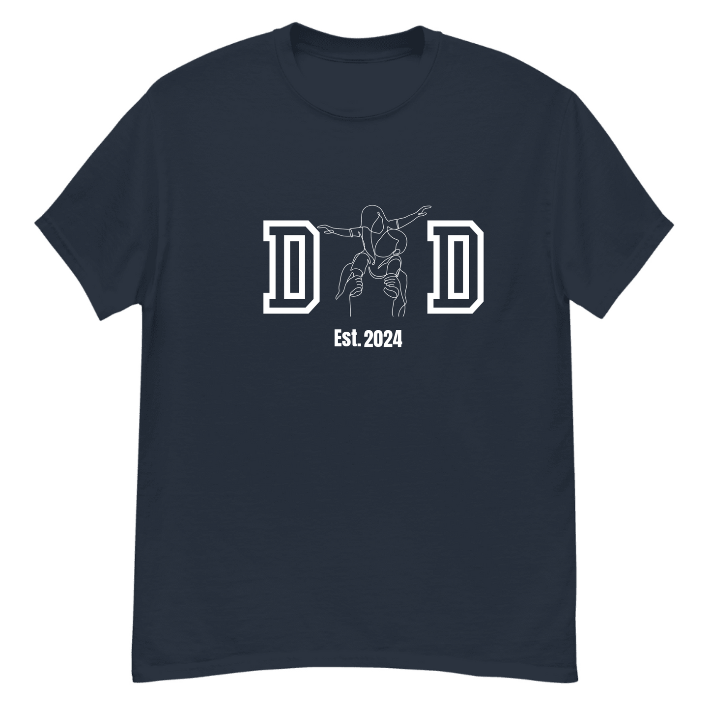 Personalized Dad Line Art Gift – Custom Year