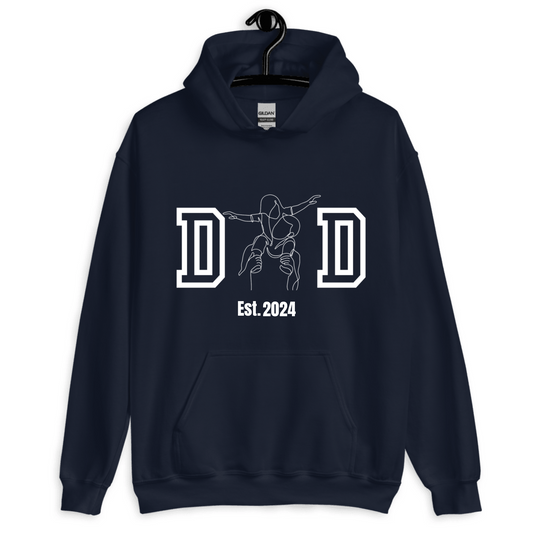 Personalized Dad Line Art Gift – Custom Year T-Shirt or Hoodie for Fathers