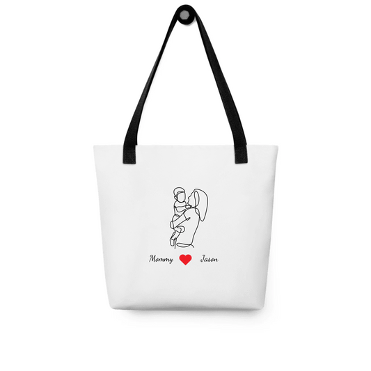 Personalized Mom Line Art Gift – Custom Name