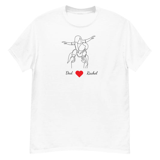 Personalized Dad Line Art Gift – Custom Name