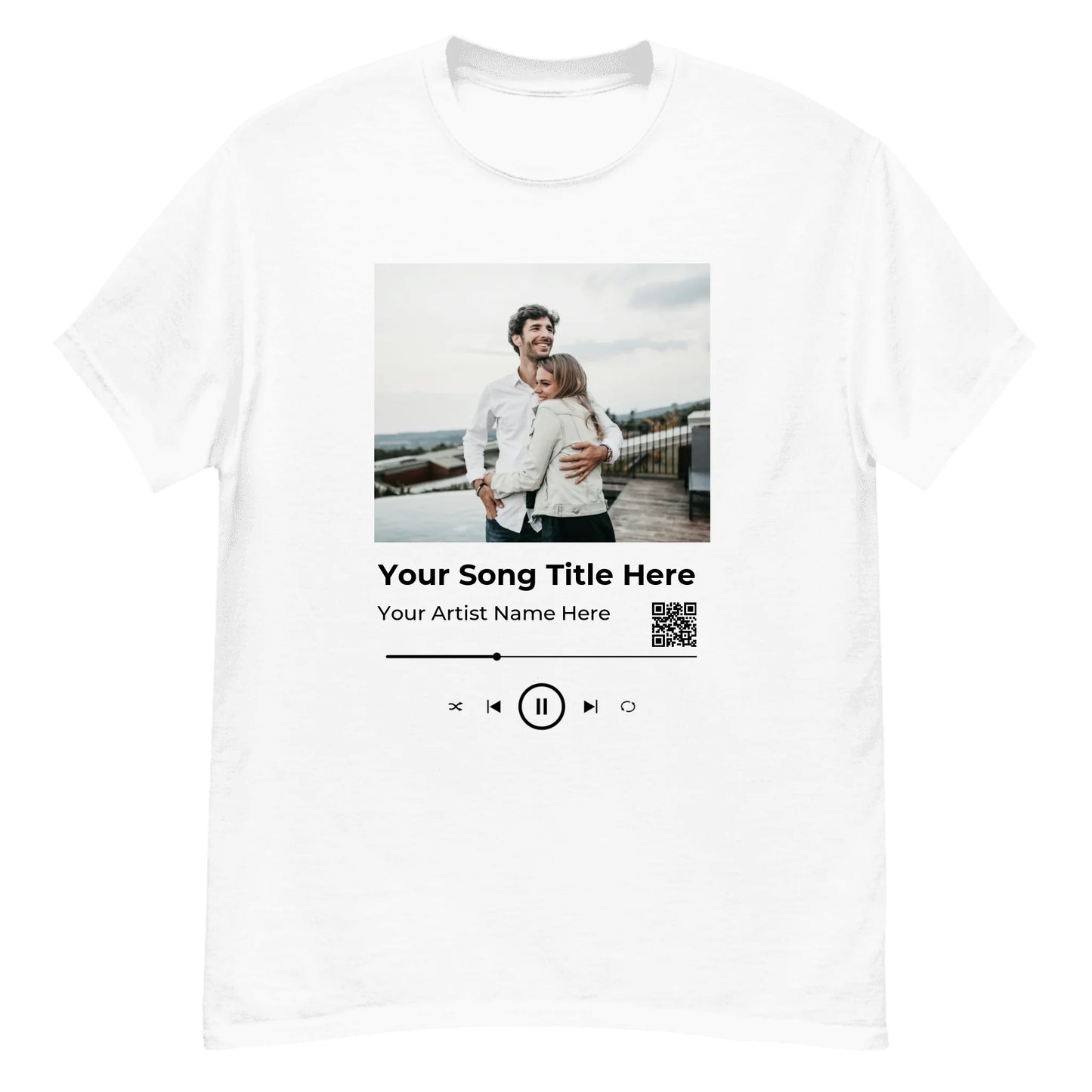 Personalized song and photo gift - Custom on T-Shirt, Hoodie, Poster, Mug & Tote Bag