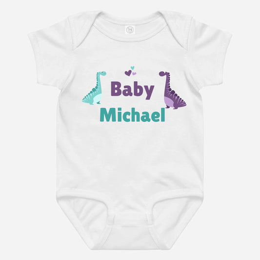 Baby Bodysuit Dino Personalized Name