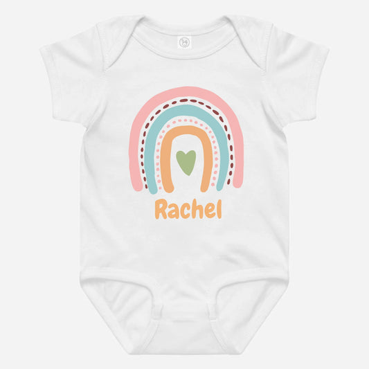Baby Bodysuit Rainbow Personalized Name