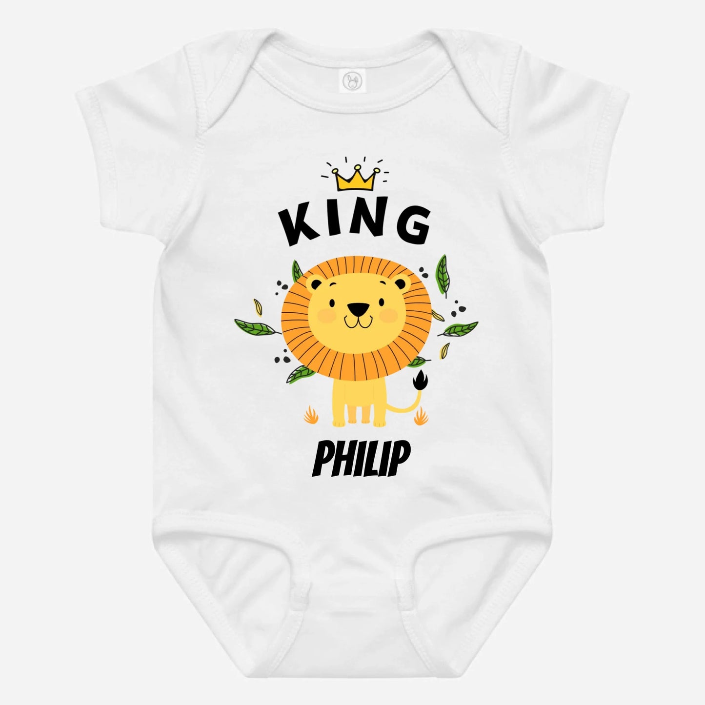 Baby Bodysuit King Personalized Name