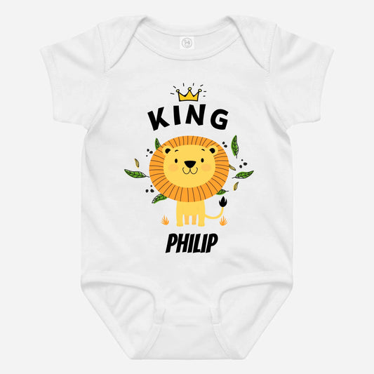 Baby Bodysuit King Personalized Name
