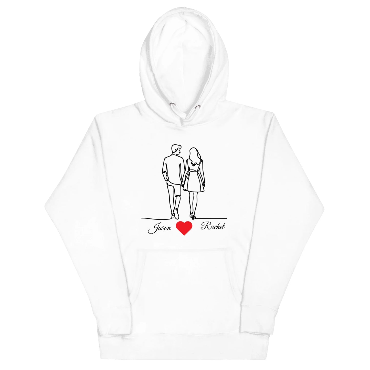 Personalized Couple lineart gift - custom name