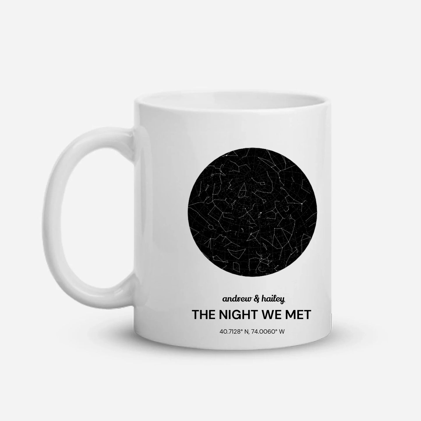 Personalized Starmap Gift — Custom Names, Text & Date on T-Shirt, Hoodie, Poster, Mug & Tote Bag