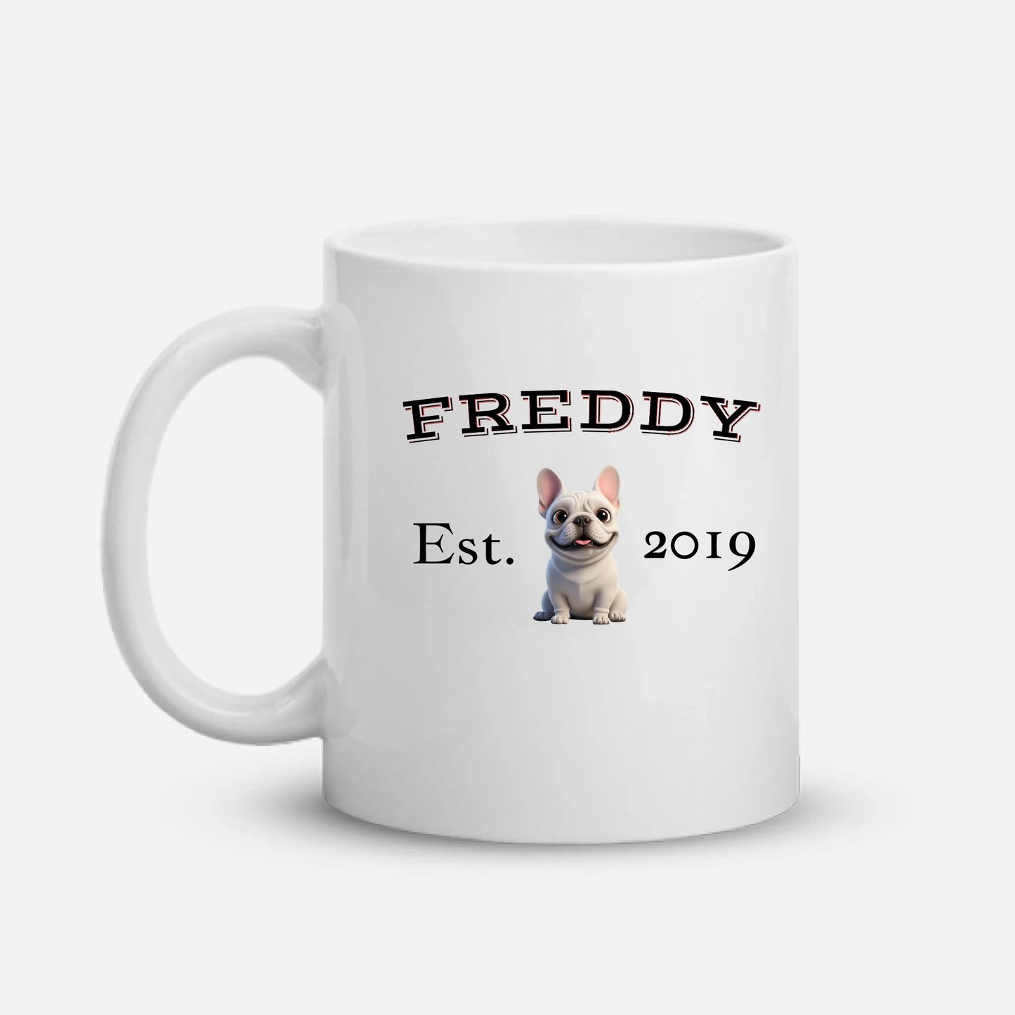 Personalized 3D Dog Gift - Custom Name, Breed & Year on T-Shirt, Hoodie, Poster, Mug & Tote Bag