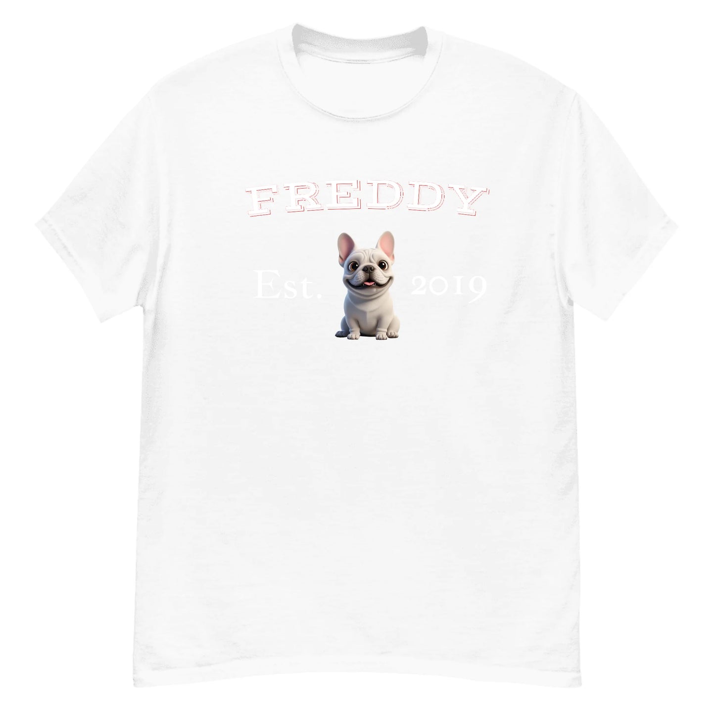 Personalized 3D Dog Gift - Custom Name, Breed & Year on T-Shirt, Hoodie, Poster, Mug & Tote Bag