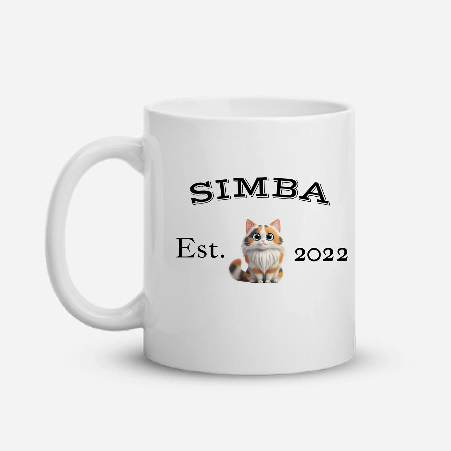 Personalized 3D Cat Gift — Custom Cat Name, Breed & Year on T-Shirt, Hoodie, Poster, Mug & Tote Bag