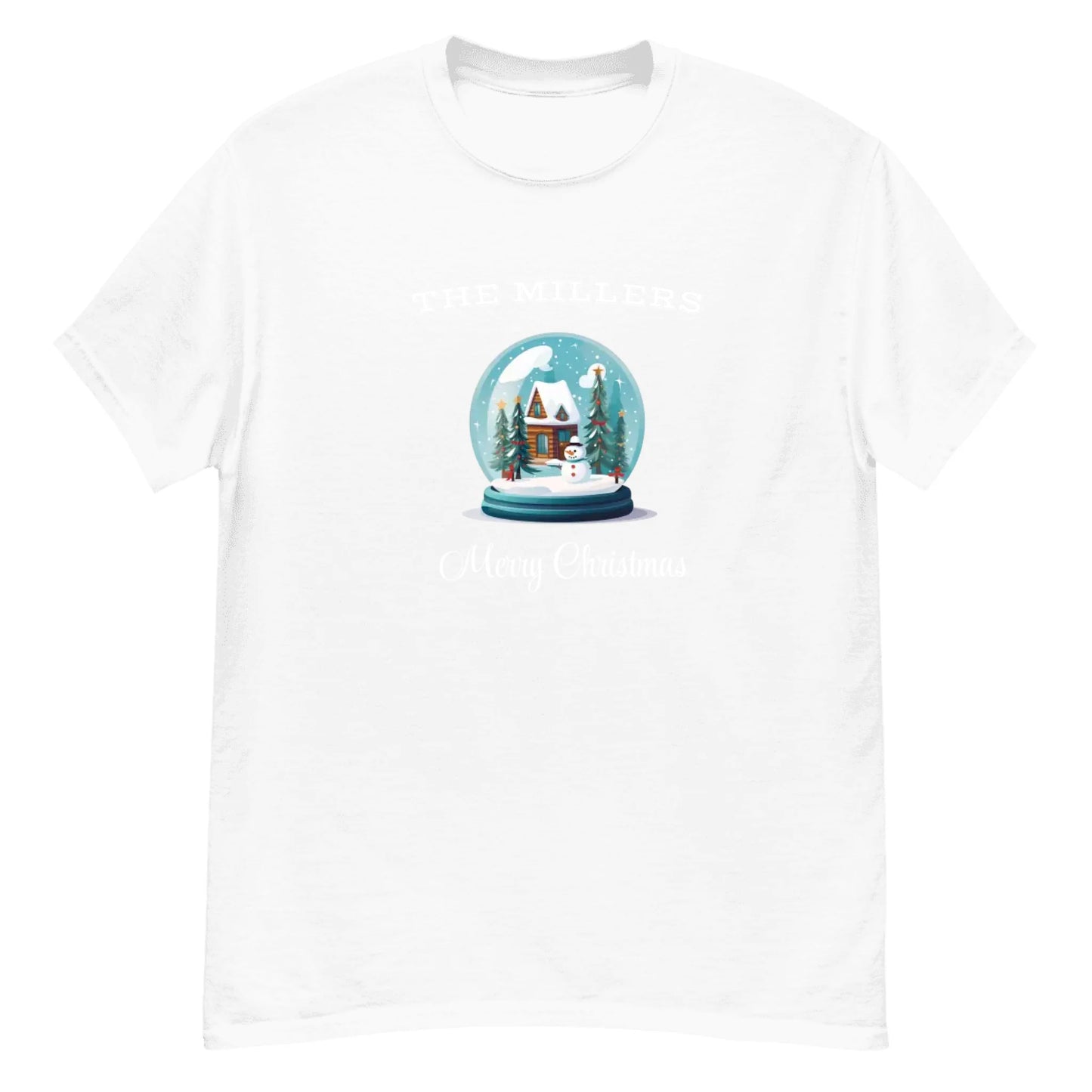 Personalized Xmas Family Snowglobe Gift — Custom Family Name on T-Shirt, Sweatshirt, Hoodie, Poster, Mug & Tote Bag