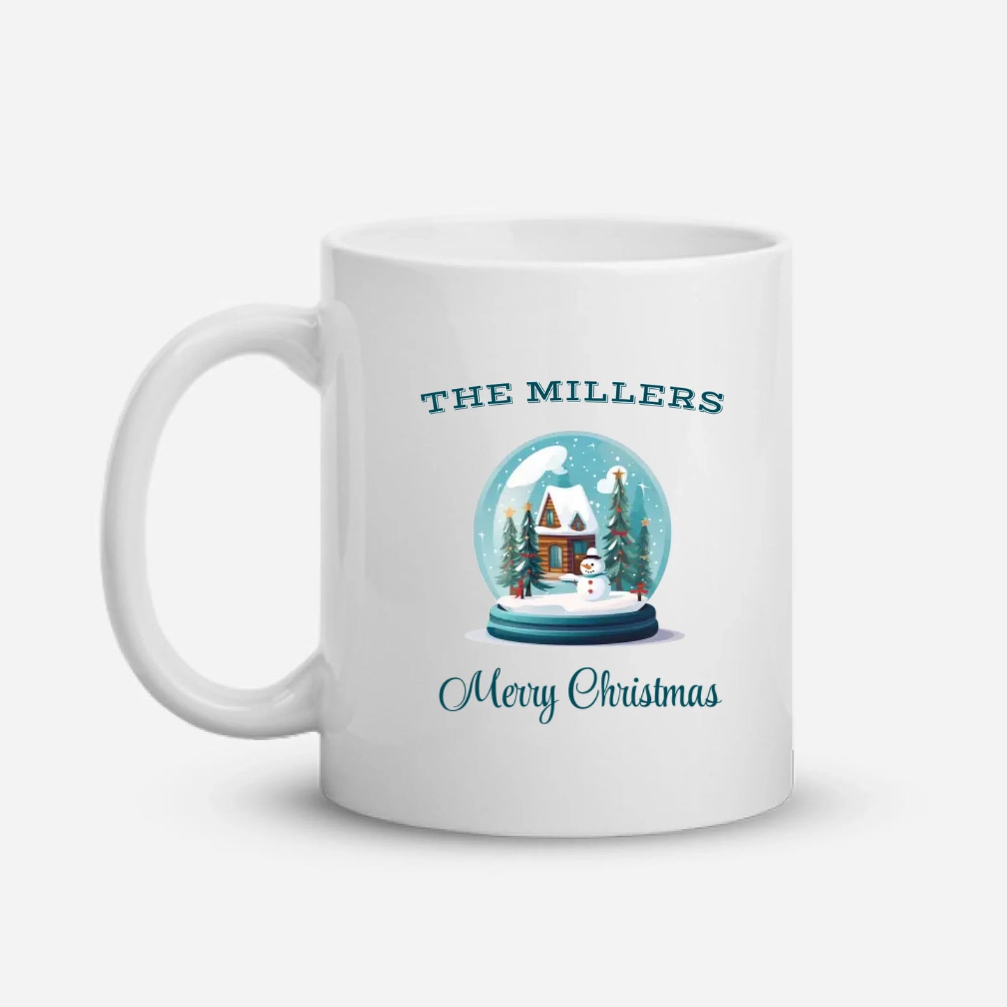 Personalized Xmas Family Snowglobe Gift — Custom Family Name on T-Shirt, Sweatshirt, Hoodie, Poster, Mug & Tote Bag