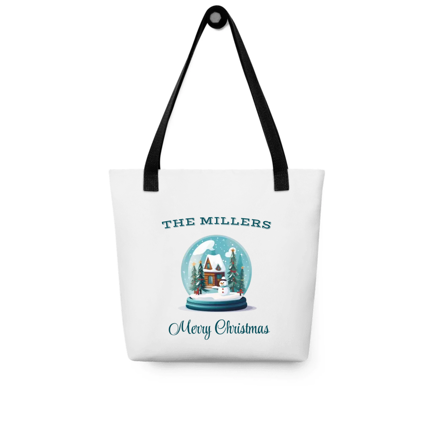 Personalized Xmas Family Snowglobe Gift — Custom Family Name on T-Shirt, Sweatshirt, Hoodie, Poster, Mug & Tote Bag