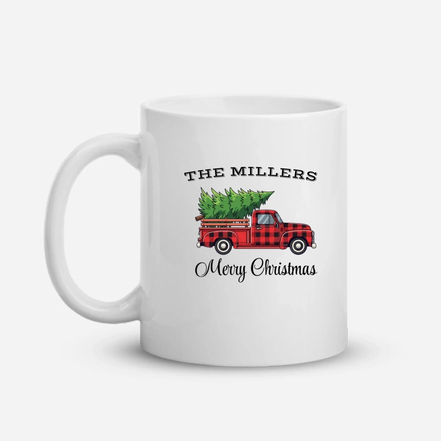 Personalized Christmas Gift — Custom Family Name on T-Shirt, Sweatshirt, Hoodie, Poster, Mug & Tote Bag