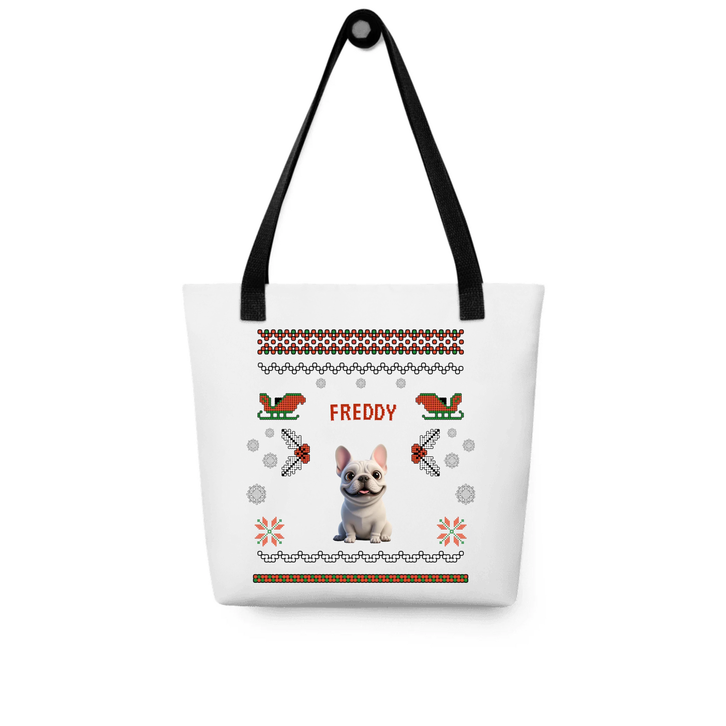 Personalized Christmas Gift for Dog Lovers — Custom Dog Name on T-Shirt, Sweatshirt, Poster, Mug & Tote Bag