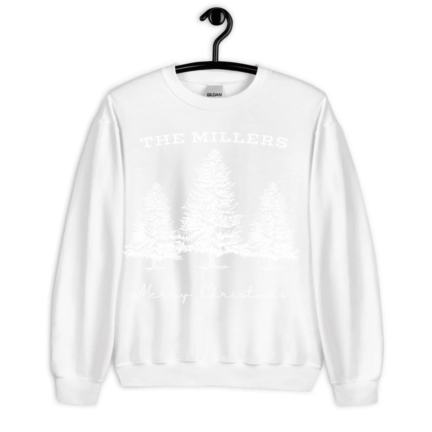 Personalized Christmas Matching Gift — Custom Family Name on T-Shirt, Sweatshirt, Hoodie, Poster, Mug & Tote Bag