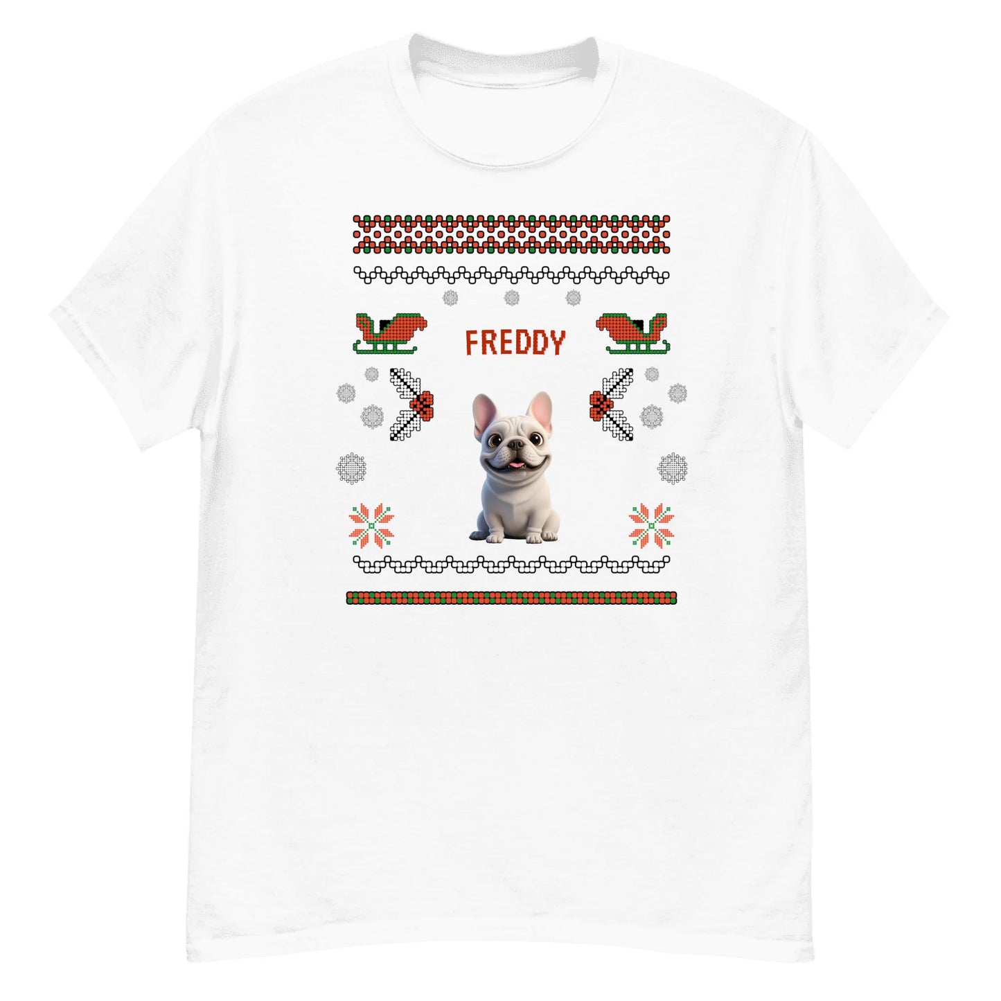 Personalized Christmas Gift for Dog Lovers — Custom Dog Name on T-Shirt, Sweatshirt, Poster, Mug & Tote Bag