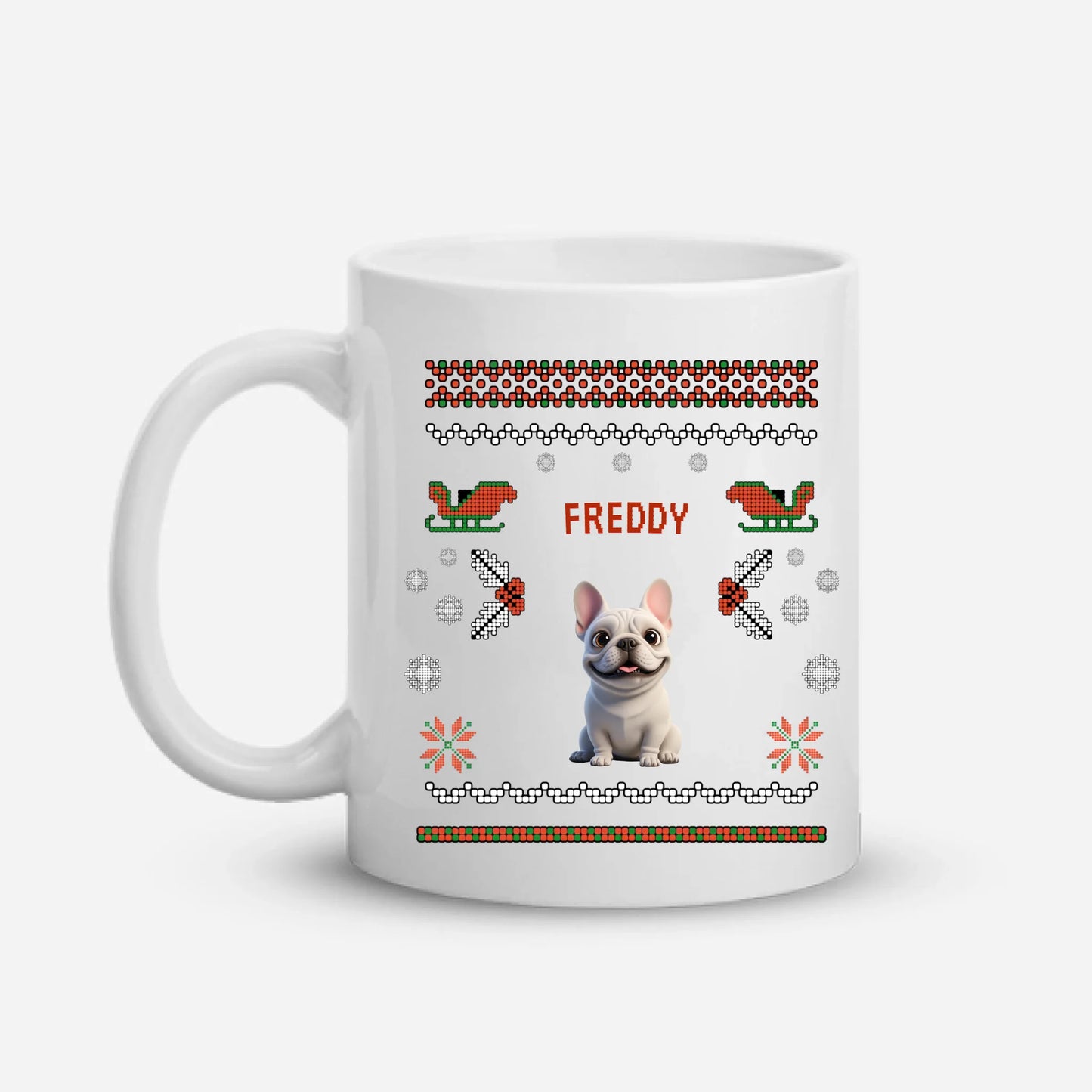 Personalized Christmas Gift for Dog Lovers — Custom Dog Name on T-Shirt, Sweatshirt, Poster, Mug & Tote Bag