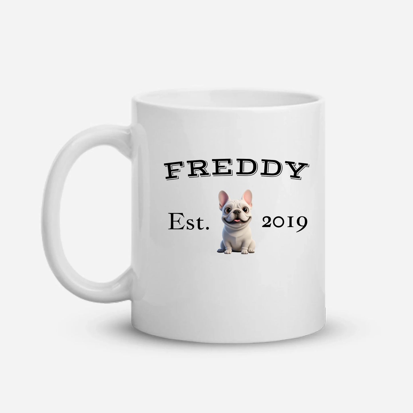 Personalized 3D Dog Gift - Custom Name, Breed & Year on T-Shirt, Hoodie, Poster, Mug & Tote Bag
