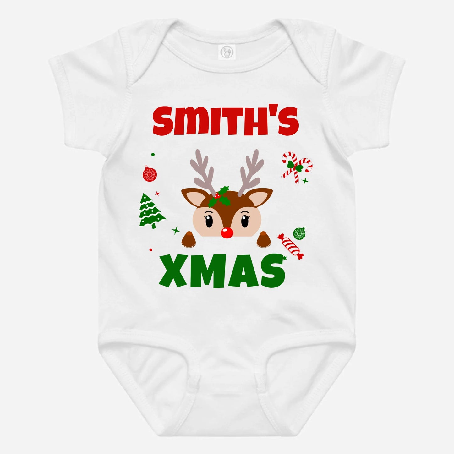 Personalized Matching Xmas Outfit — Custom Family Name on Sweatshirt, Kids Sweatshirt, T-Shirt, Mug & Tote Bag