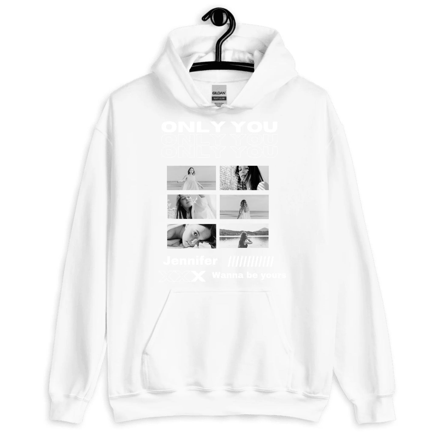 Personalized Gift Only You — Custom Photos, Text & Name on Sweatshirt, Hoodie & T-Shirt